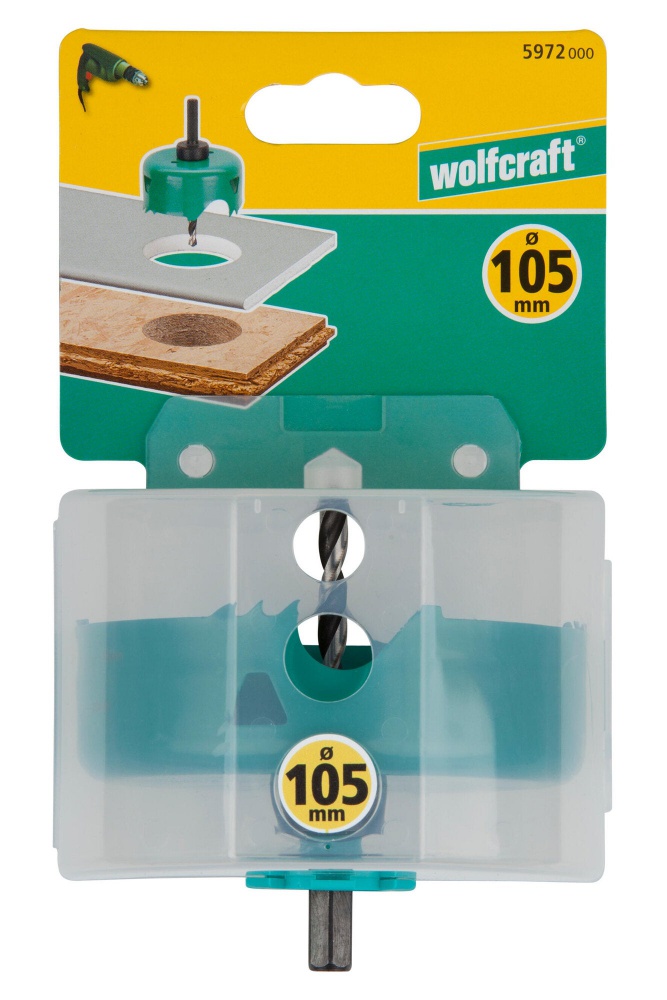 Wolfcraft Carbonstahl-Lochsäge, Ø 105 Mm, Für Elektro- Und Sanitärinstallationen - Bild 3