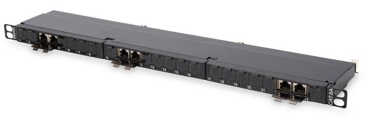 Patchpanel komplett 19 Zoll 24x RJ45 Professional DN-91624S-EC - Image 5
