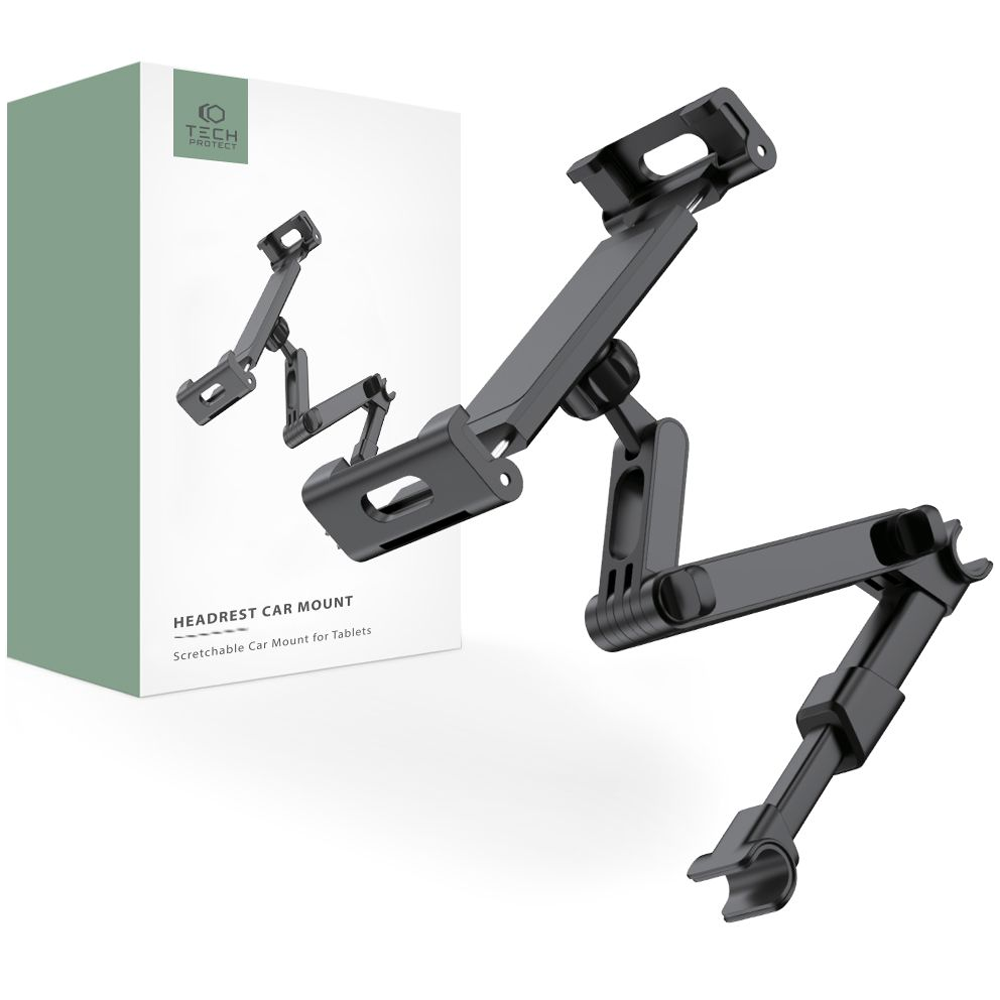 Oem Tech-Protect V1 Ausziehbare Kopfstützenhalterung Für Auto Für Tablets, Schwarz 9589046921643