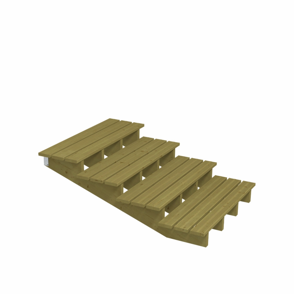Plus Außentreppe Kiefer 4 Stufen 120 Cm Breit Schritttiefe 39 Cm Außentreppe