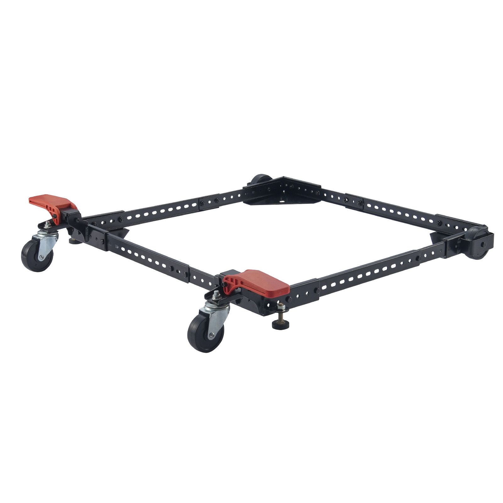 Base mobile universelle réglable de 30x30 à 91x91 cm, acier Q235, capacité 227 kg, roulettes pivotantes verrouillables, lot de 1