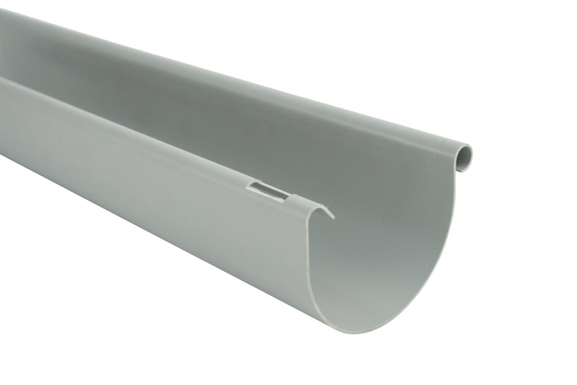 Dachrinne Halbrund, Grau Rg 125, 3 M Lang