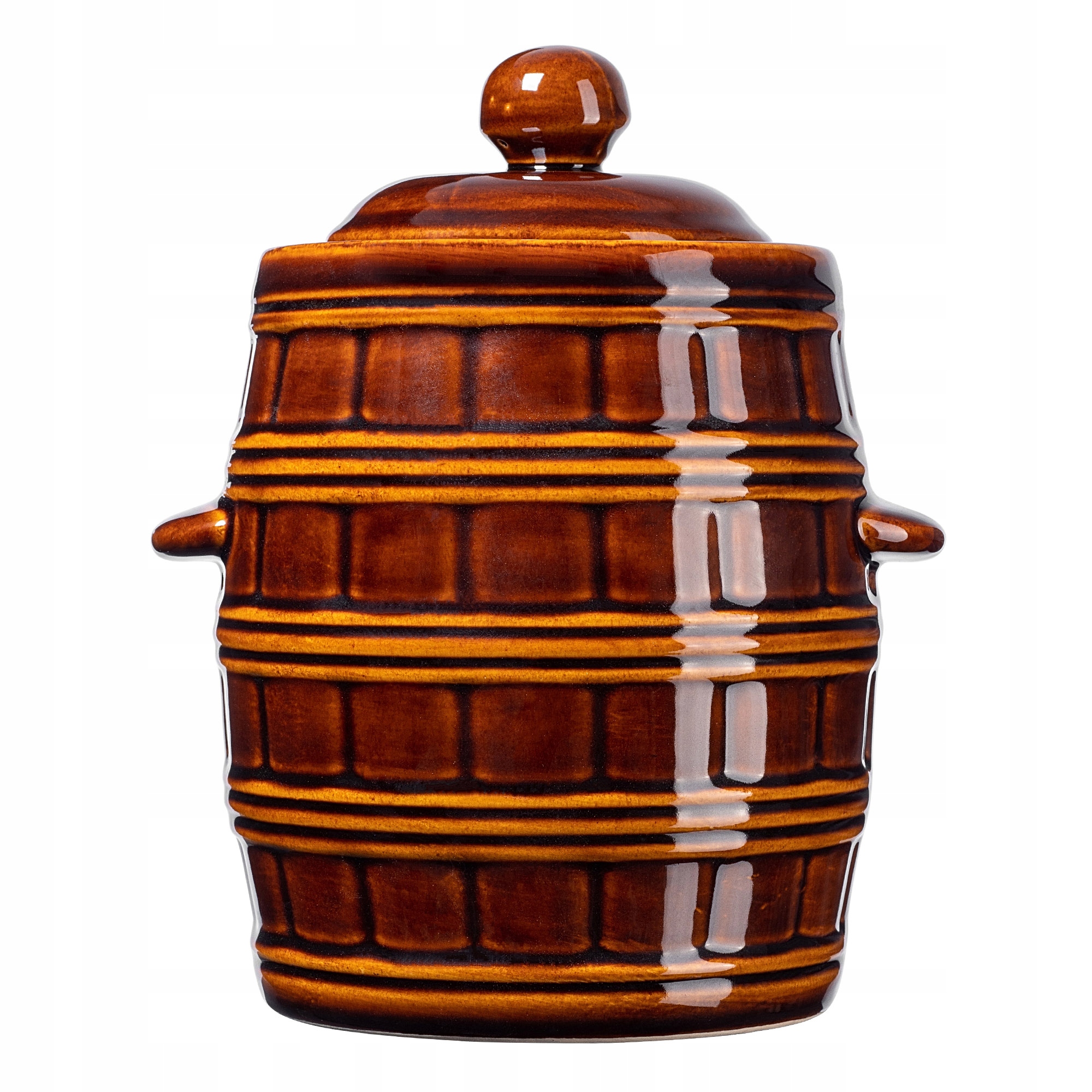 Steinzeugtopf, Dichter Keramiktopf Mit Wasserrinne Und Deckel, 12l - Kadax