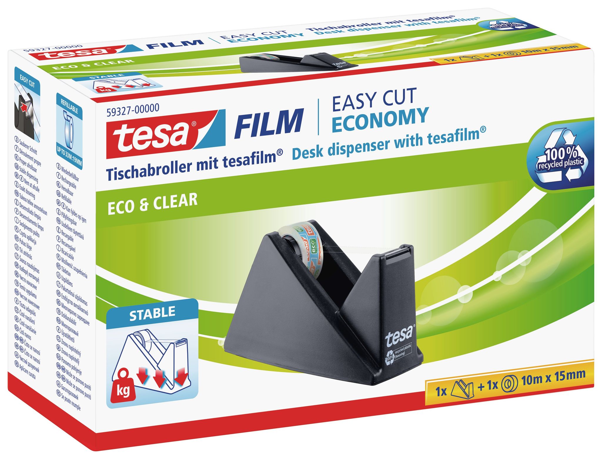 Tesa Tischabroller Klebefilm ECO & CLEAR - Schwarz - Image 10