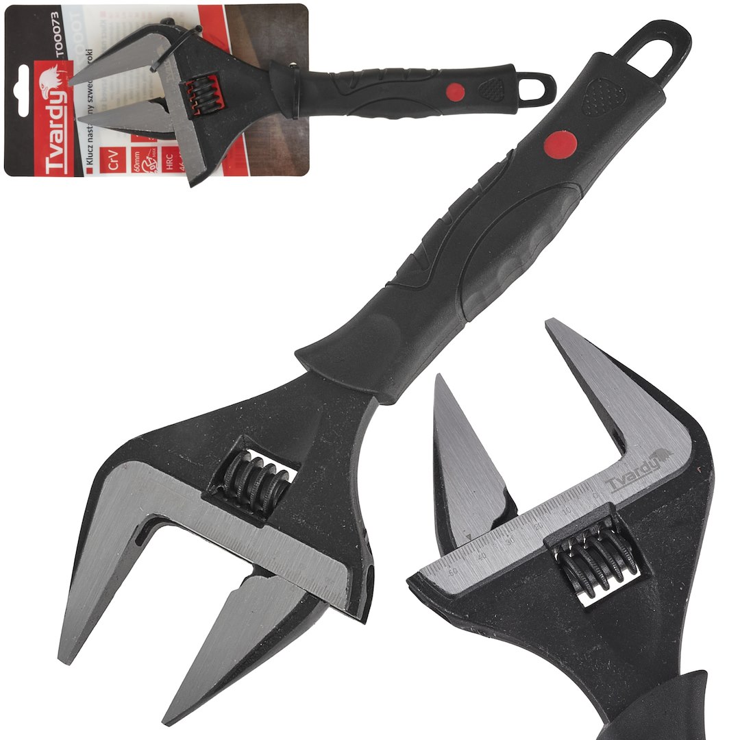 Import Breiter Verstellbarer Schraubenschlüssel 12" 60mm Crv (6/24)