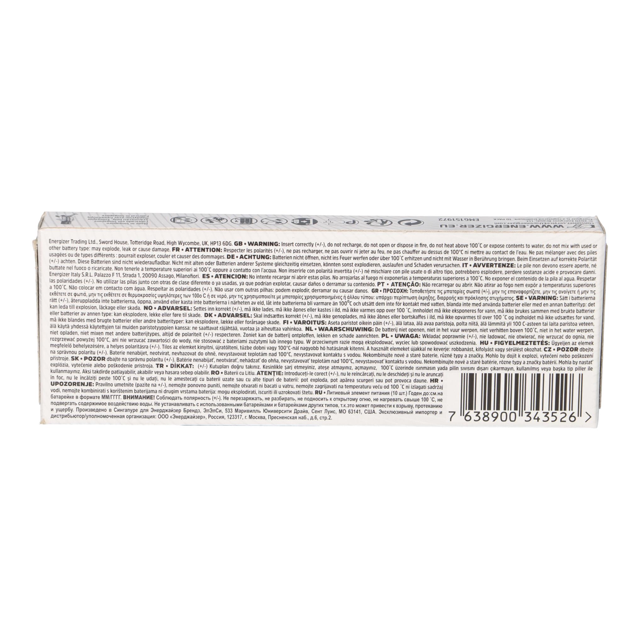 Energizer 10X Ultimate Batterie Lithium Lr06 1.5V Aa