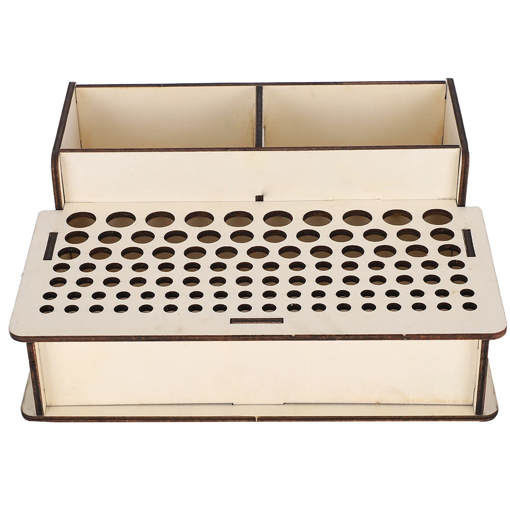 Porte-outils en bois pour le travail du cuir, étagère de rangement, compartiments de tailles différentes