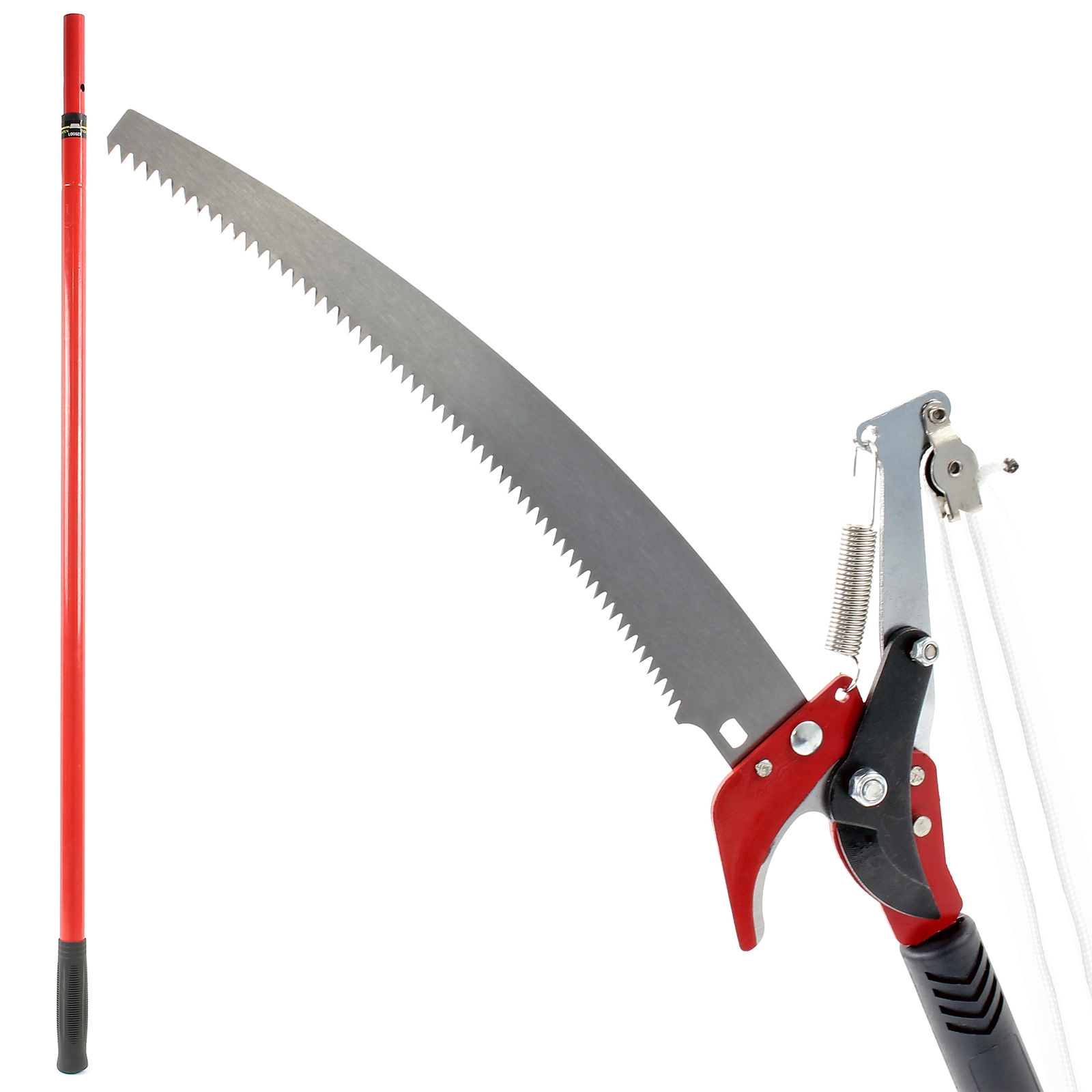 Xpotool Rot Teleskop 2In1 Astsäge Astschere 100-200Cm, Gartensäge Mit Seilzug, Baumschere Für Äste Bis Ca. Ø 30 Mm, Teleskopsäge Und Teleskopschere