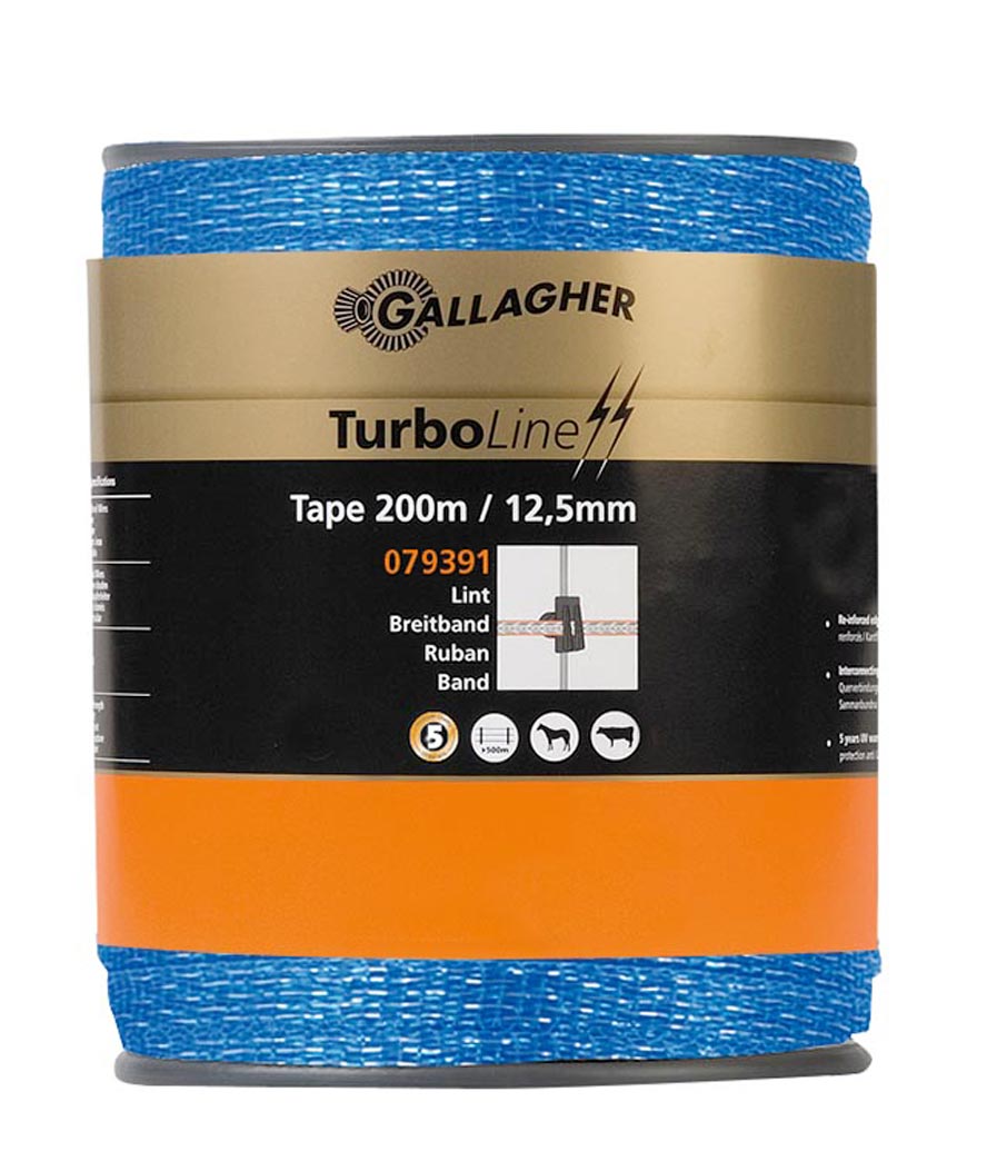 Gallagher Blau Turboline Tape 12,5 Mm X 200 M Für Wildtiere
