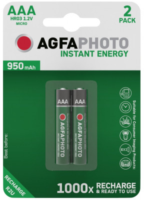 Unbekannt Agfaphoto Hr03 Micro (Aaa)-Akku Nimh 950 Mah 1.2 V 2 St.