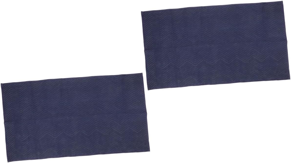 Tapis de déménagement antidérapant en tissu non tissé, protection meubles, bleu foncé, lot de 2