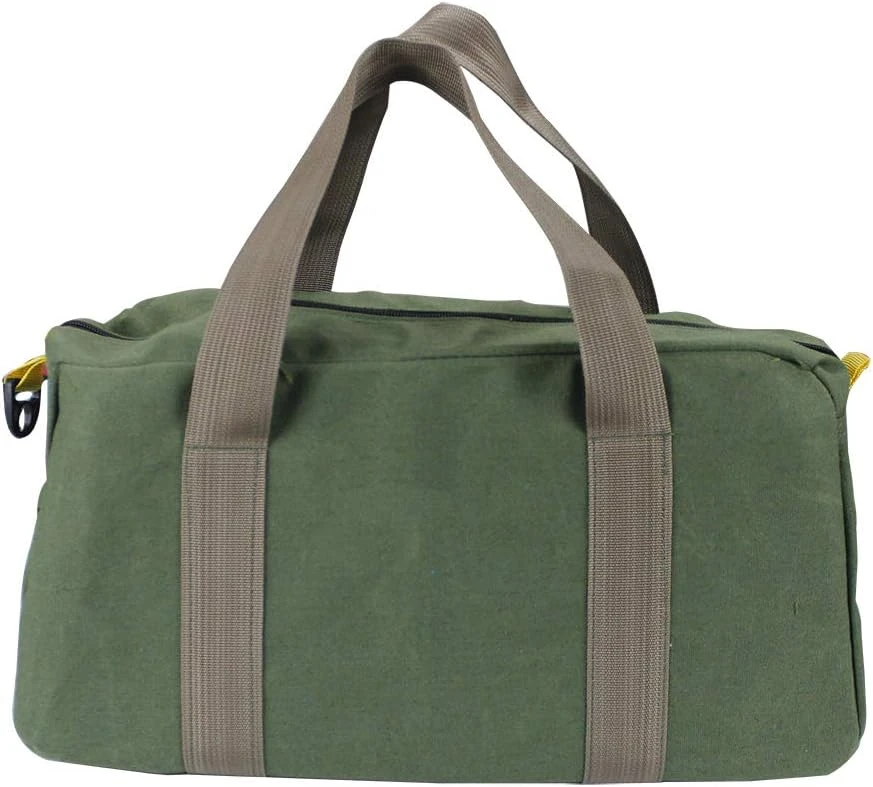 Sac à outils 50 cm à large ouverture, toile imperméable, vert, AQUAFORGE