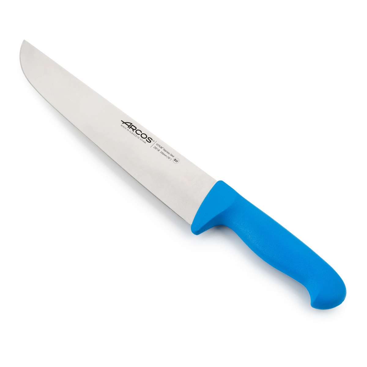 Arcos Blau Fleischermesser Farbe - Prof 291823 Edelstahl Nitrum Und Mango Ergonomisches Polypropylen Und 25 Cm Klinge, Vitrine