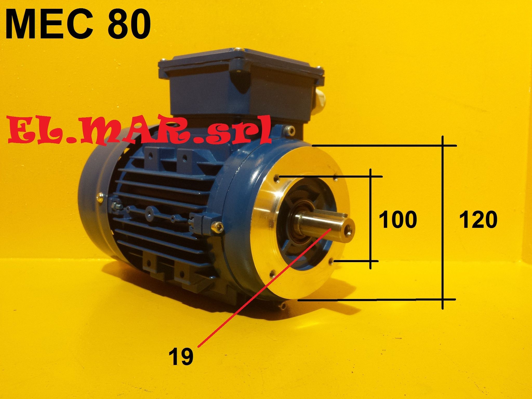 1 Hp 0,75 Kw Mec 80 1400 Giri Motore Elettrico Monofase 4 Poli  B14 Fl ALTRO