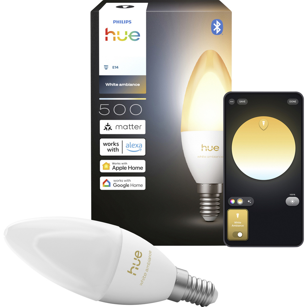 Philips Hue White Ambiance B39 Kerze – Smarte E14 Led-Lampe - Bild 4