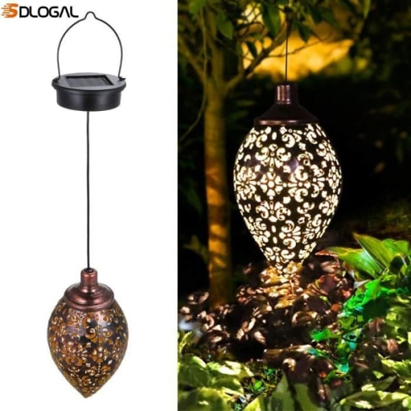 Lampes Solaires Suspendues, Lanternes Solaires Led De Jardin, Lampes Métalliques Étanches À Suspendre Pour L'Extérieur.