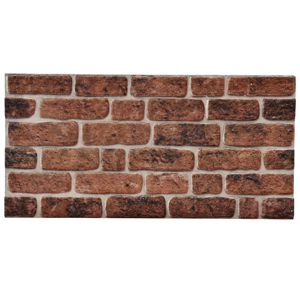 Vidaxl Dunkelbraun Wandpaneele 10 Pcs Braunes Ziegel 100 X 50 Cm Eps-Schaum