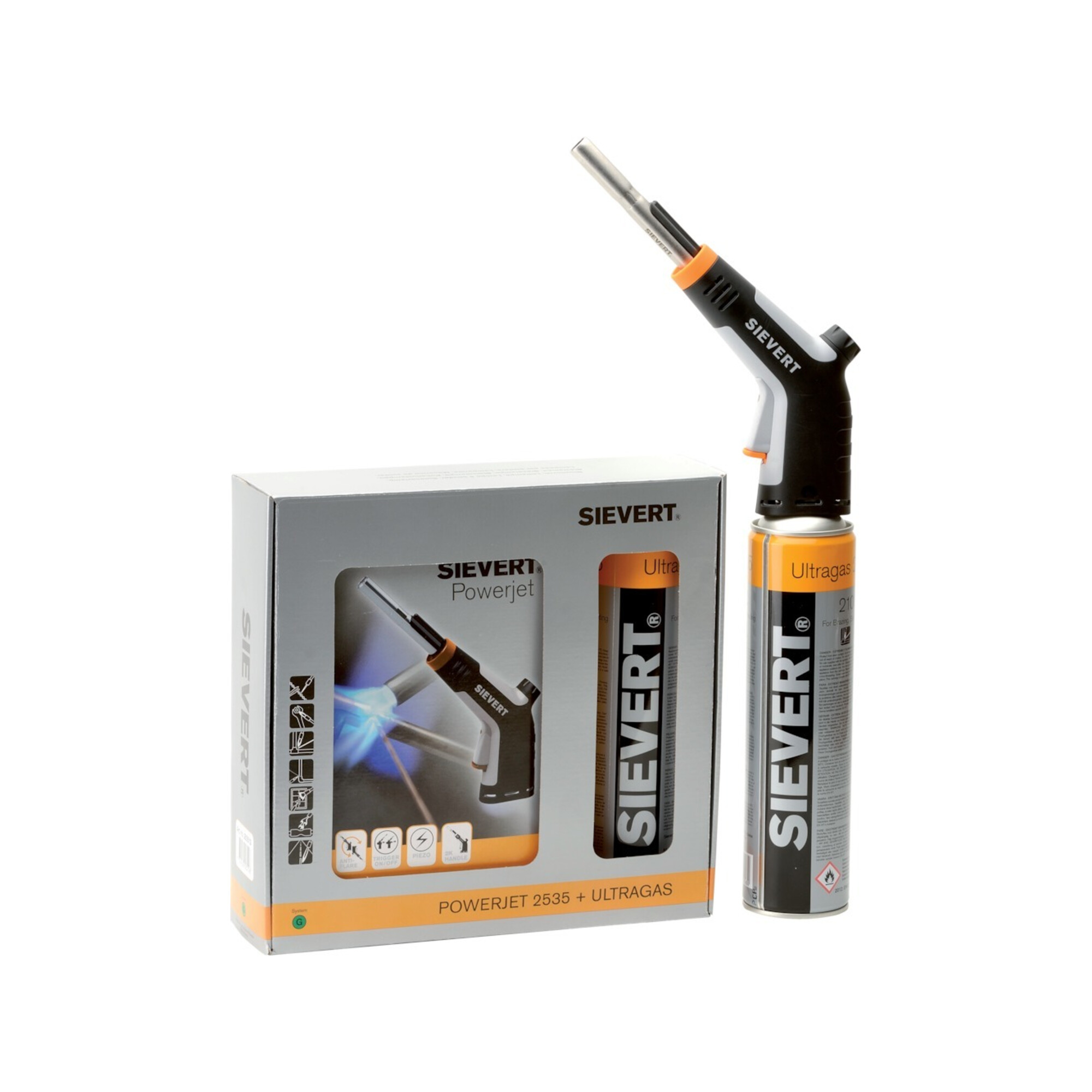 Sievert Powerjet Ultra Set Lötlampe 2100 °C Inkl. Gasflasche 1 Set