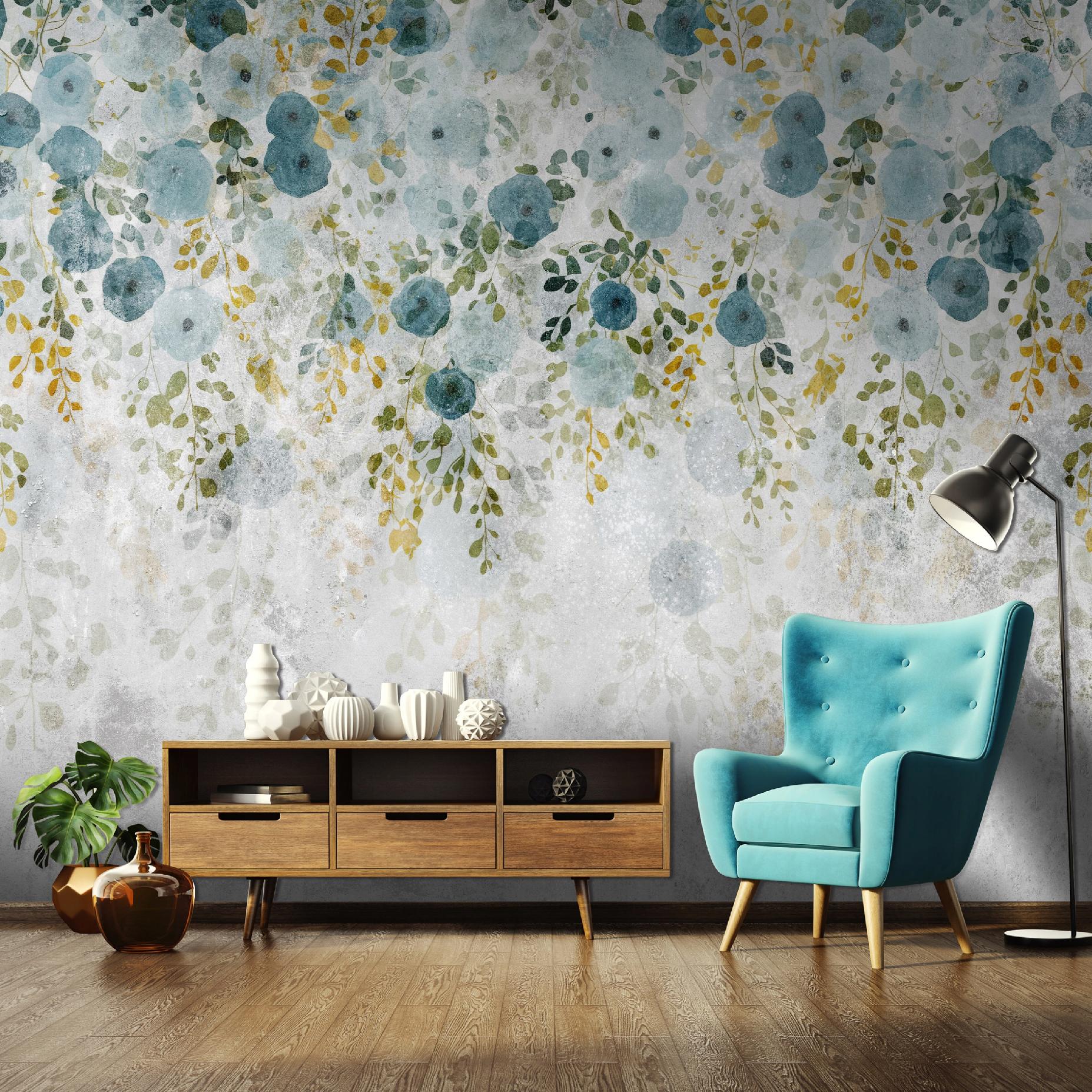 Wallarena Vlies Fototapete Blumen 400x280 Cm, Tapeten, Für Wohn Und Schlafzimmer, Vliestapete Wandtapete Tapete 3d Effekt- Inkl. Kleister - Vintage Botanisch
