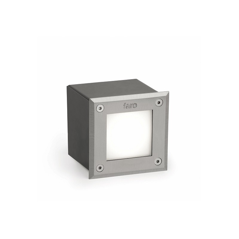 Faro Barcelona Schwarz 71499N - Led 18 Sq Lampada Incasso Quadrato Inox 3000K