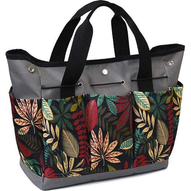 Sac à outils de jardin en oxford 600D, multipoches, pliable, 34 x 17 x 30 cm, gris