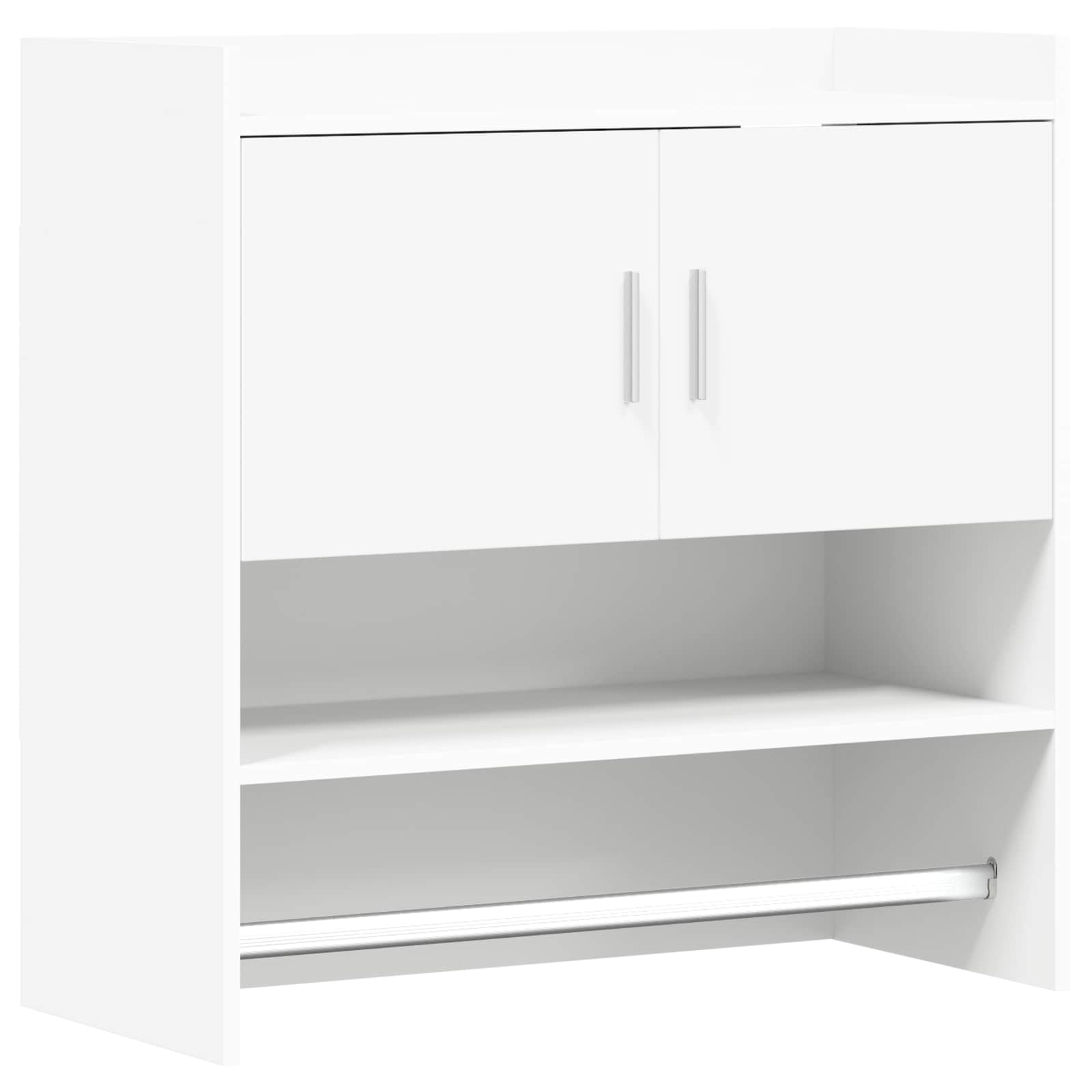 Vidaxl Wall Shelf Wall-Mounted White 80 X 36 X 80 Cm Engineered Wood 8721451281863
