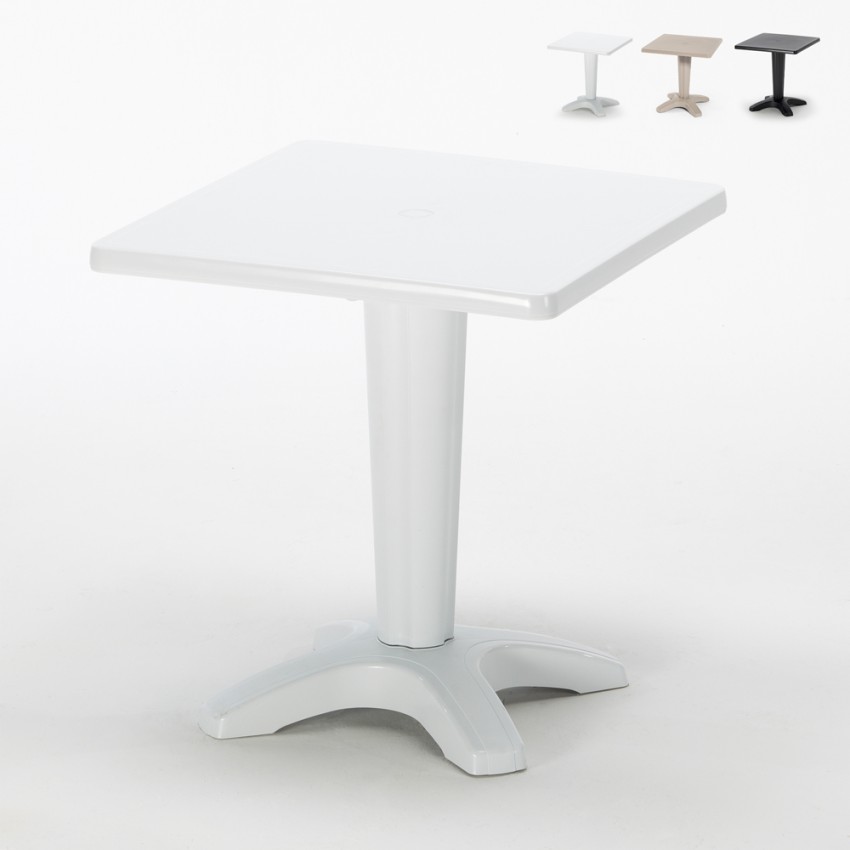 Grand Soleil – Table De Jardin Carrée 70x70 Cm – Structure En