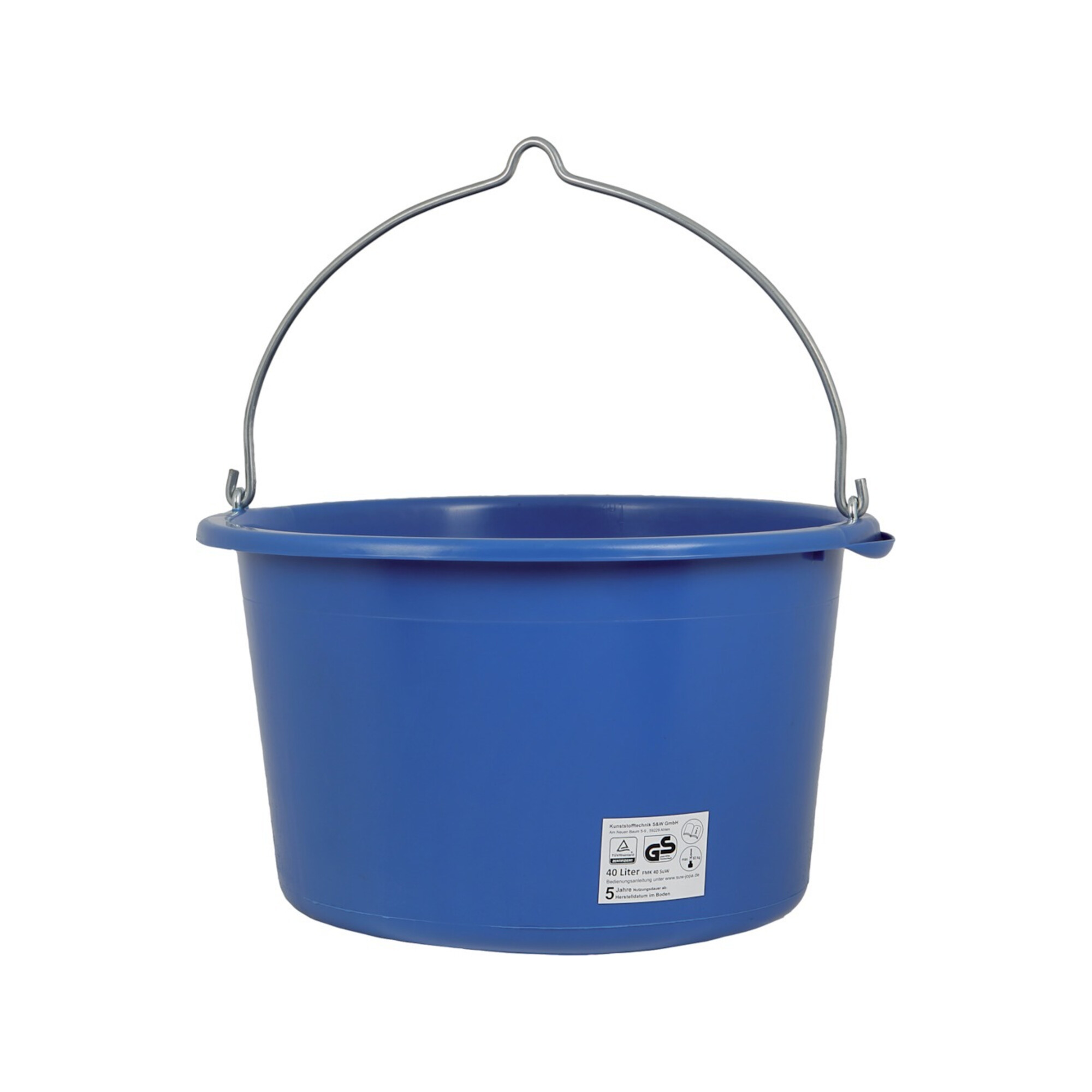 Fp - Mörtelkübel 40 L, Kranbar, Blau