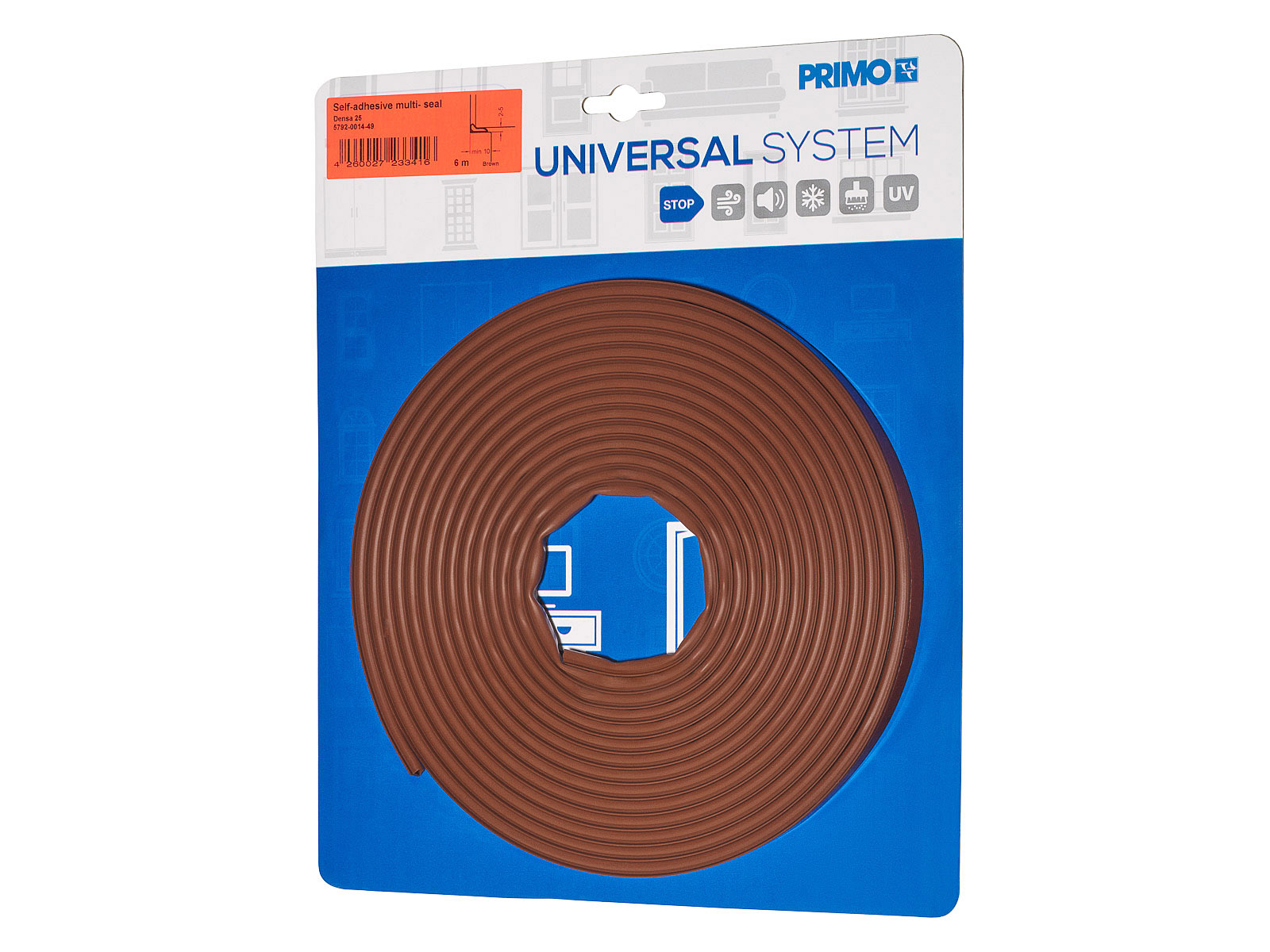Primo Universaldichtung Türen + Fenster Braun 2-5 Mm, 6 Meter Türdichtungen & Fensterdichtungen