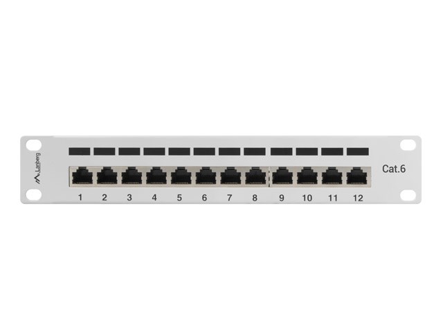 Lanberg PPF6-9012-S Patch Panel 12-Port 1U 10 Cat6 FTP Shielded Grey - Bild 5