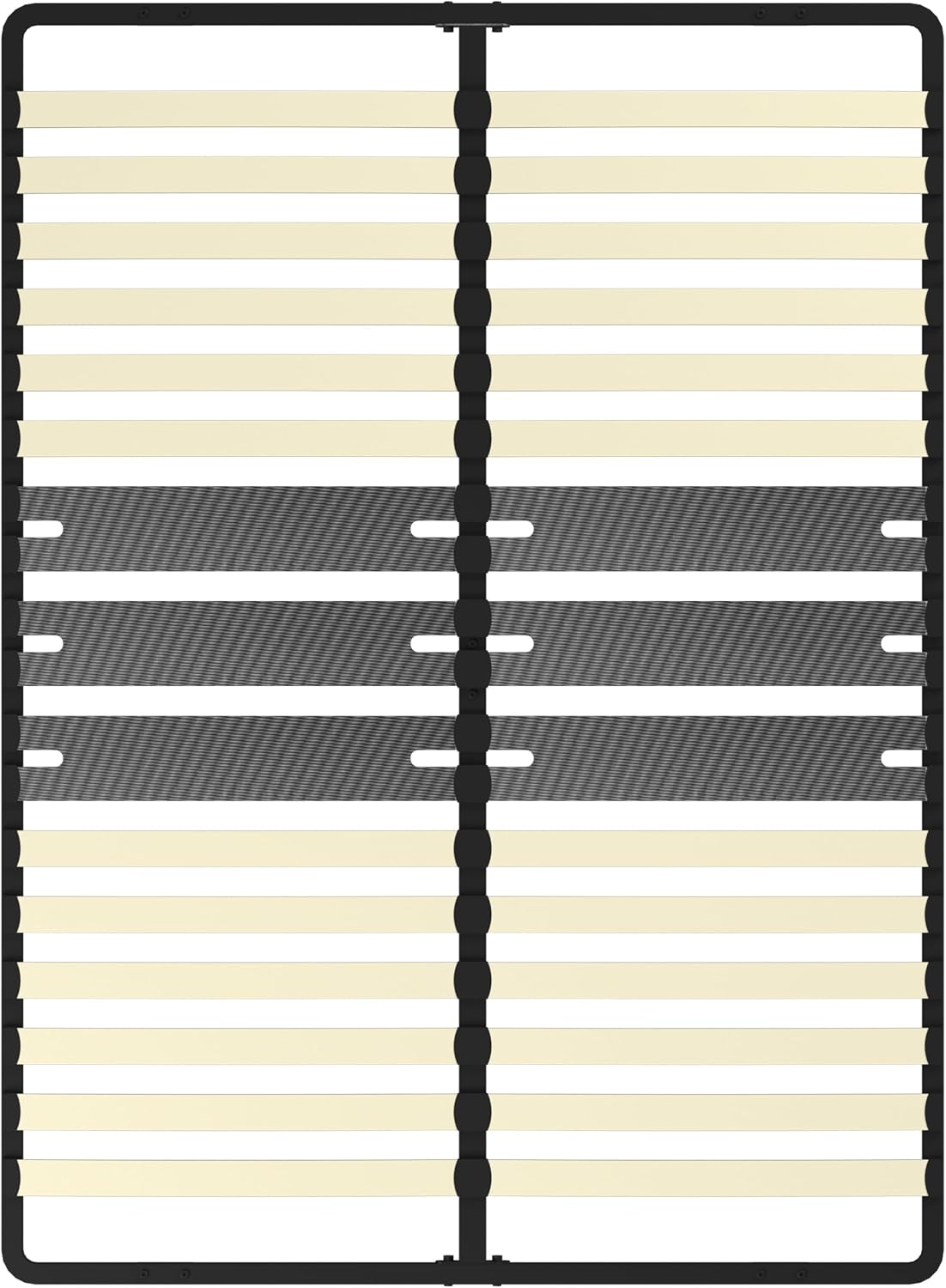 Dewinner – Sommier À Lattes 140x200cm – 1 Pied - 2 X 15 Lattes Peuplier