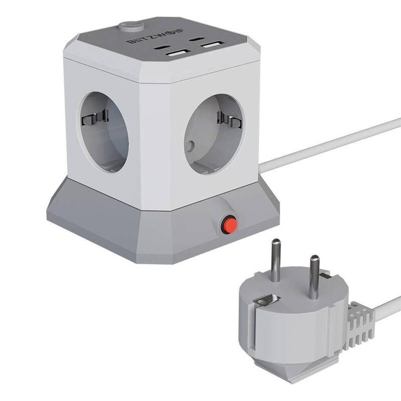 Blitzwolf Bw-Ec1 Verlängerungskabel 4Xac 2Xusb-A 2Xusb-C 5907085520056