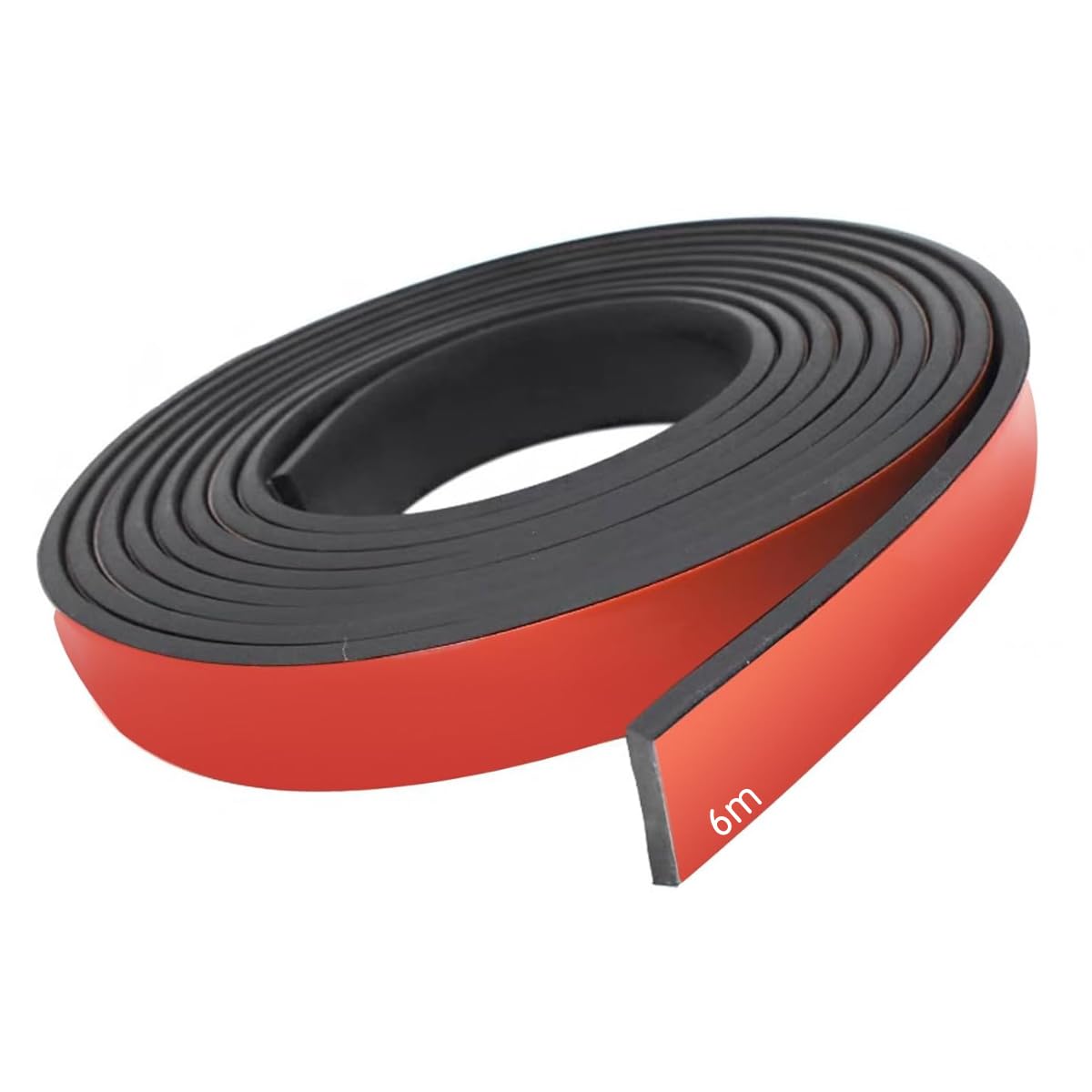 Bande de caoutchouc adhésive néoprène noir, 20 mm x 3 mm x 6 m, anti-vibration
