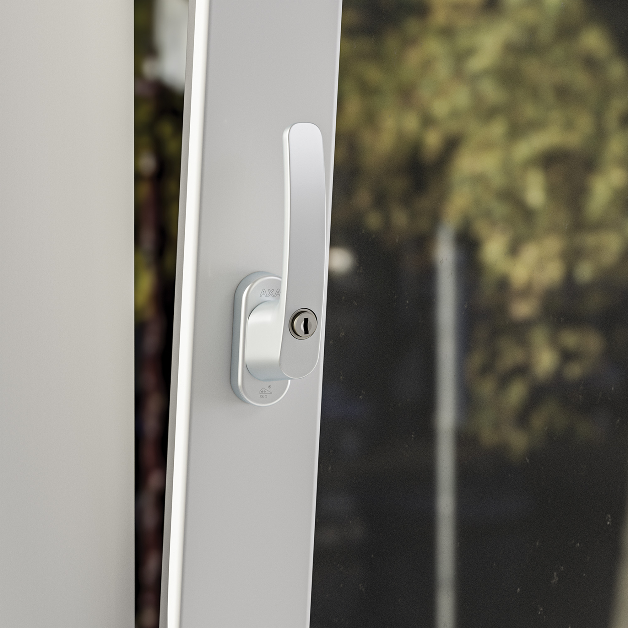 Axa Dreh - Kipp - Fensterschloss - Oval Roma 90 - Sicherheitsfenstergriff - Stiftlänge 37 Mm - Abschließbar - 4 Positionen - Aluminium