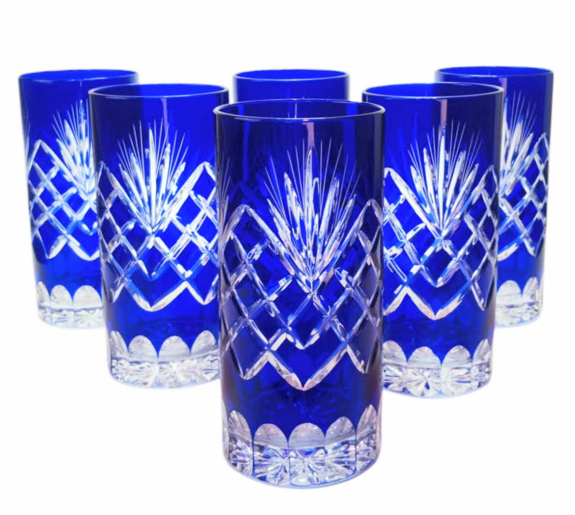 Oem Blau Kobaltkristallwasser Und Trinkgläser 320 Ml Ananas