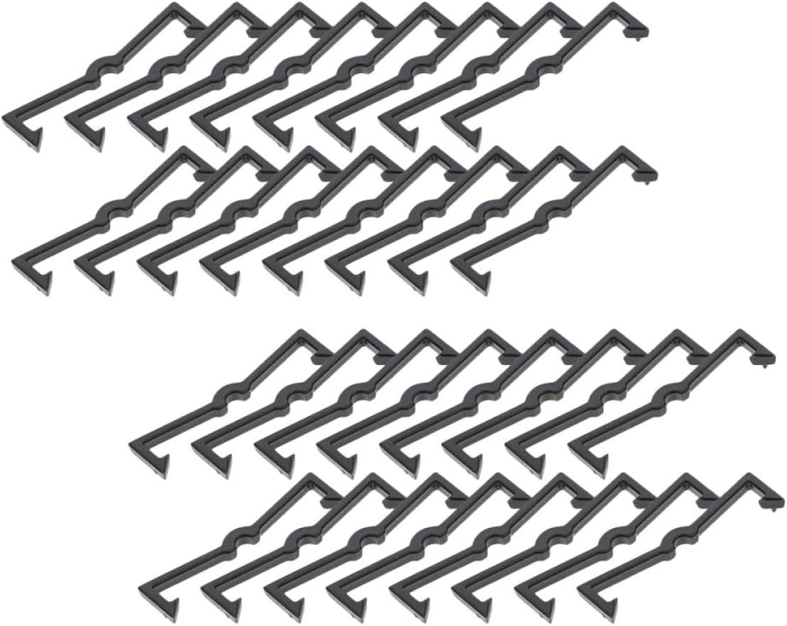 Clips pour panneau perforé en plastique noir, fixation sans outil, lot de 250