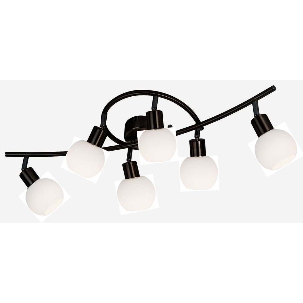 Led Deckenlampe Deckenleuchte Wohnzimmerlampe 6-flammig Schwarz Metall L 75 Cm
