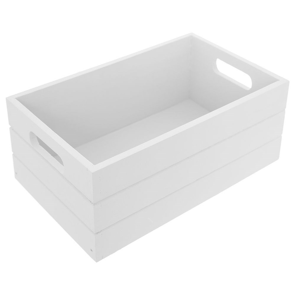 Oem Weiß Aufbewahrungsbox Aus Holz Für Kosmetik Und Bürobedarf, 31 X 21 X 13 Cm