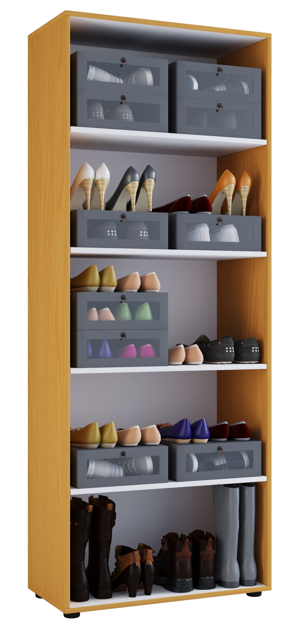 VCM Schuhregal "Holz Kleiderschrank Schuhschrank Vandol" 1 Stk. tlg.