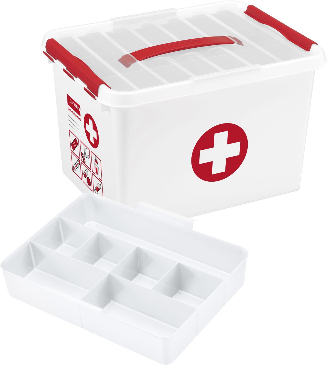Sunware Erste-Hilfe-Box inklusive Deckel 22L 40 x 30 x 26 cm - Image 4