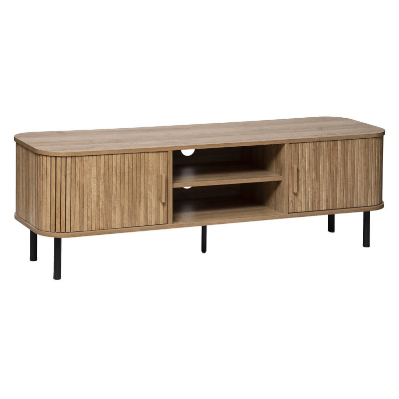 Atmosphera - Meuble Tv 2 Portes 'colva' En Effet Bois Marron