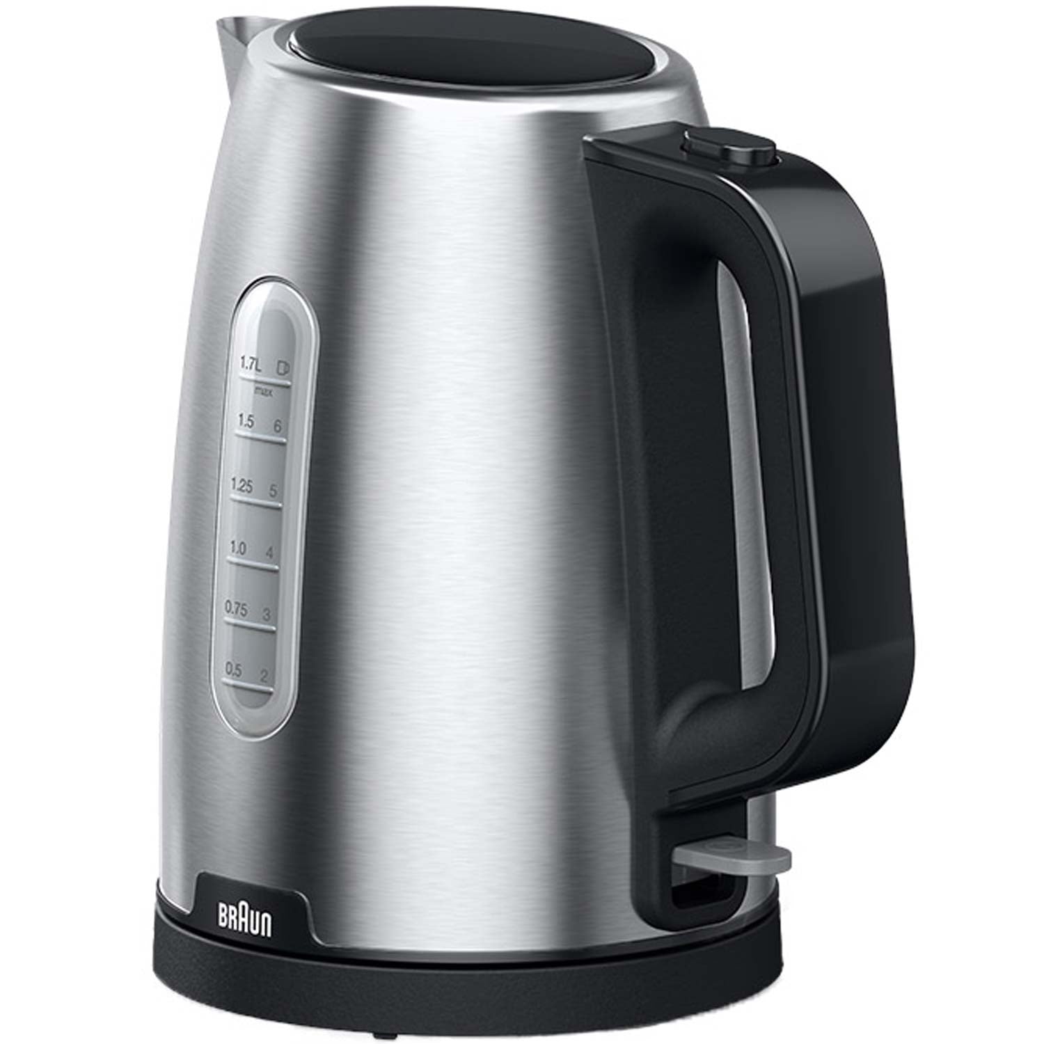 BRAUN PurShine Wasserkocher WK 1500, 1,7 Liter Edelstahl-Wasserkocher mit 2200 W Schnellkochsystem, Silber Schwarz - Bild 10