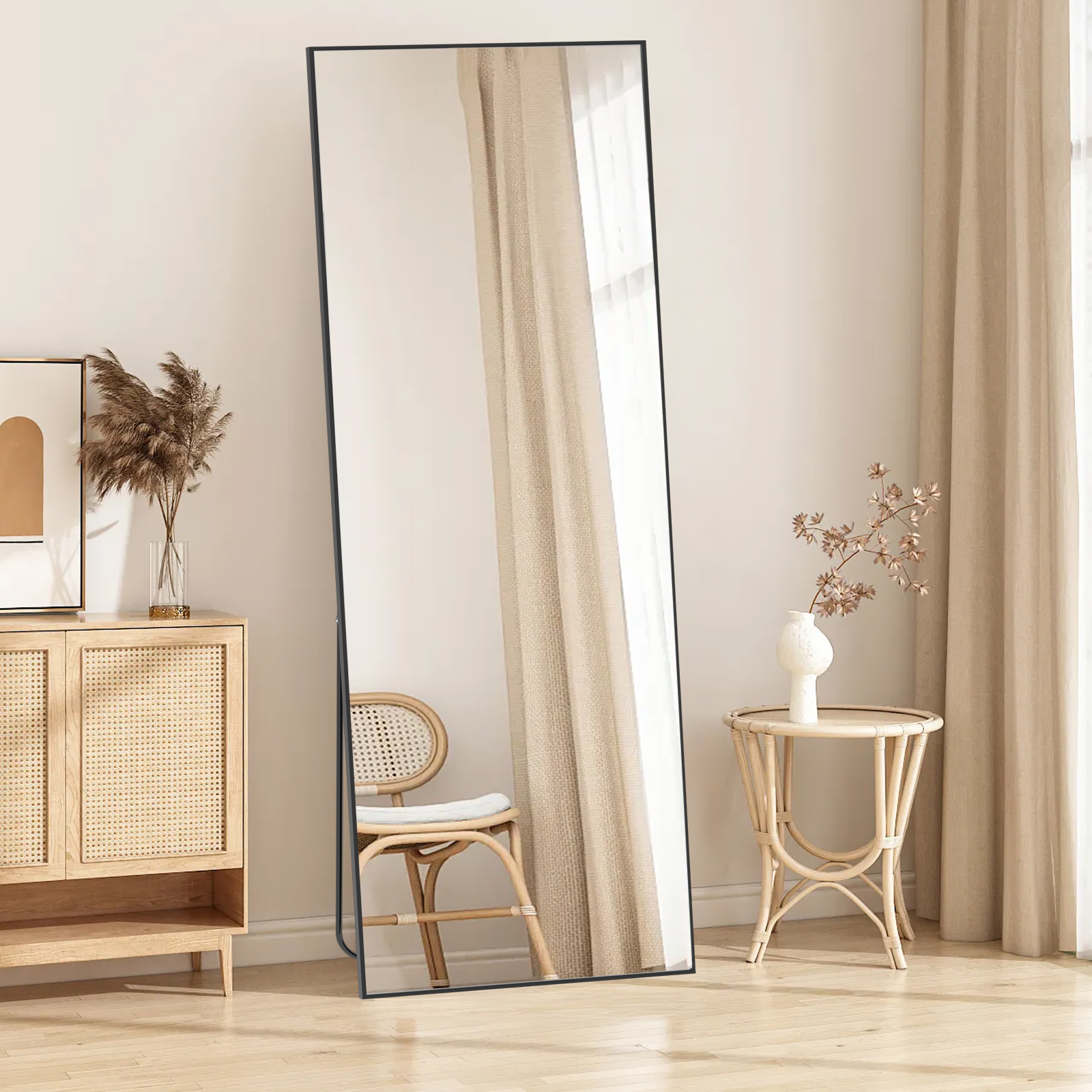 Miroir Carré Sur Pied Xhomrattan