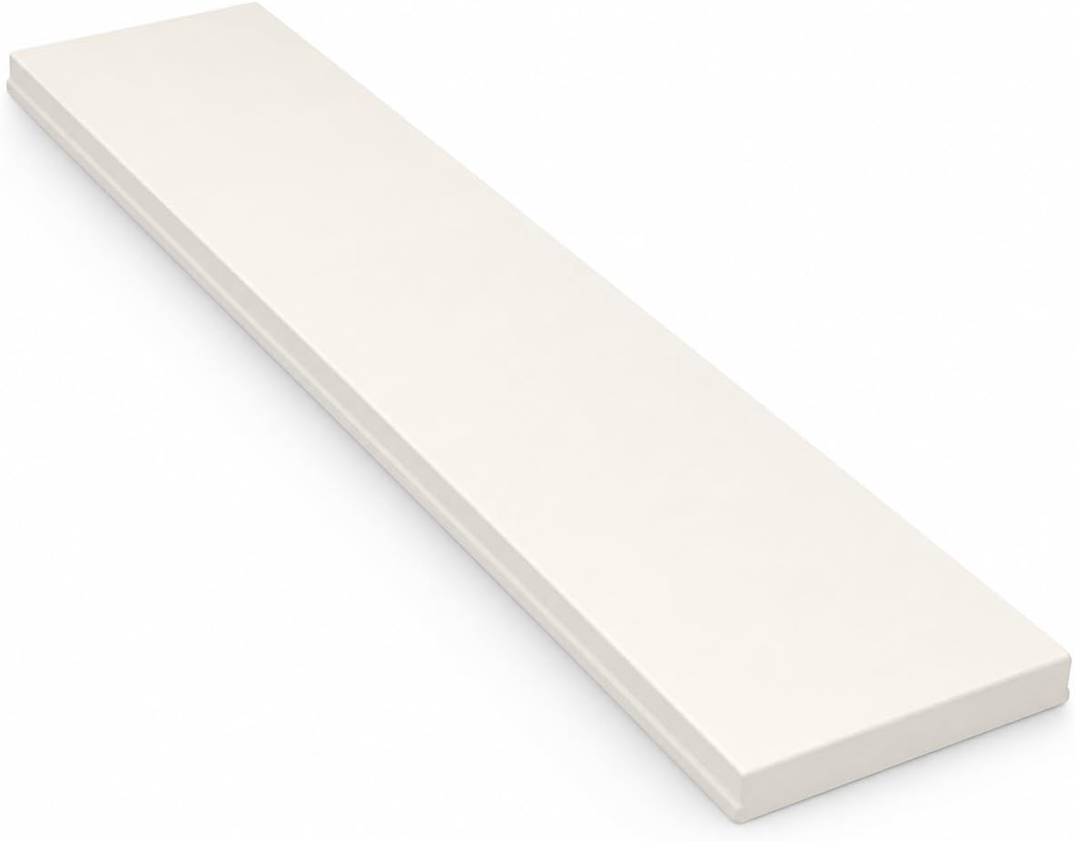 Tapis antidérapant en terre de diatomées pour appui de fenêtre, protection anti-poussière et anti-rayures, blanc minimaliste