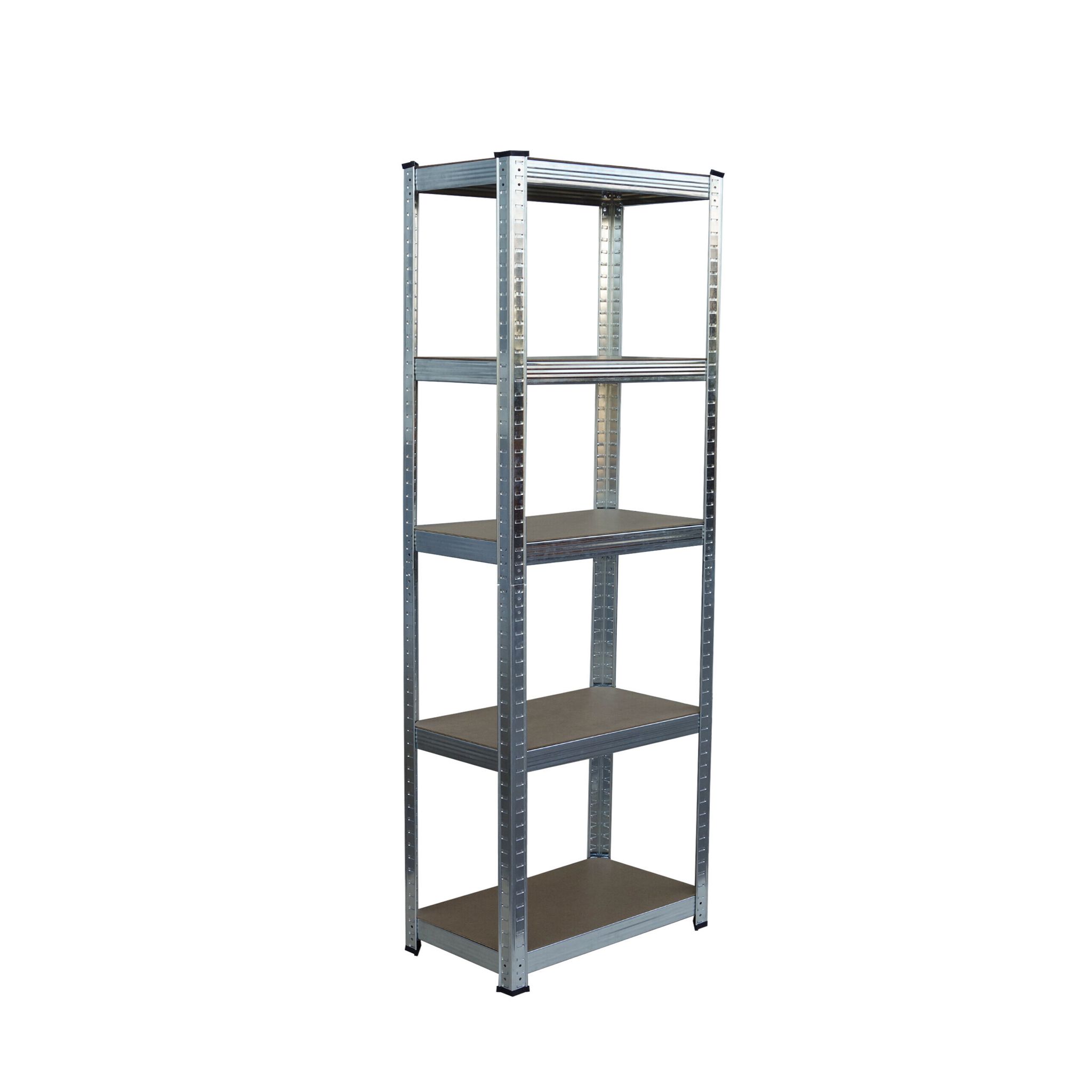 Relaxdays Heavy-duty Shelving Unit, 5 Tiers, H X W X D, 180 X 50 X 30 Cm, Up To 875 Kg, Cellar & Garage, Steel, Silver