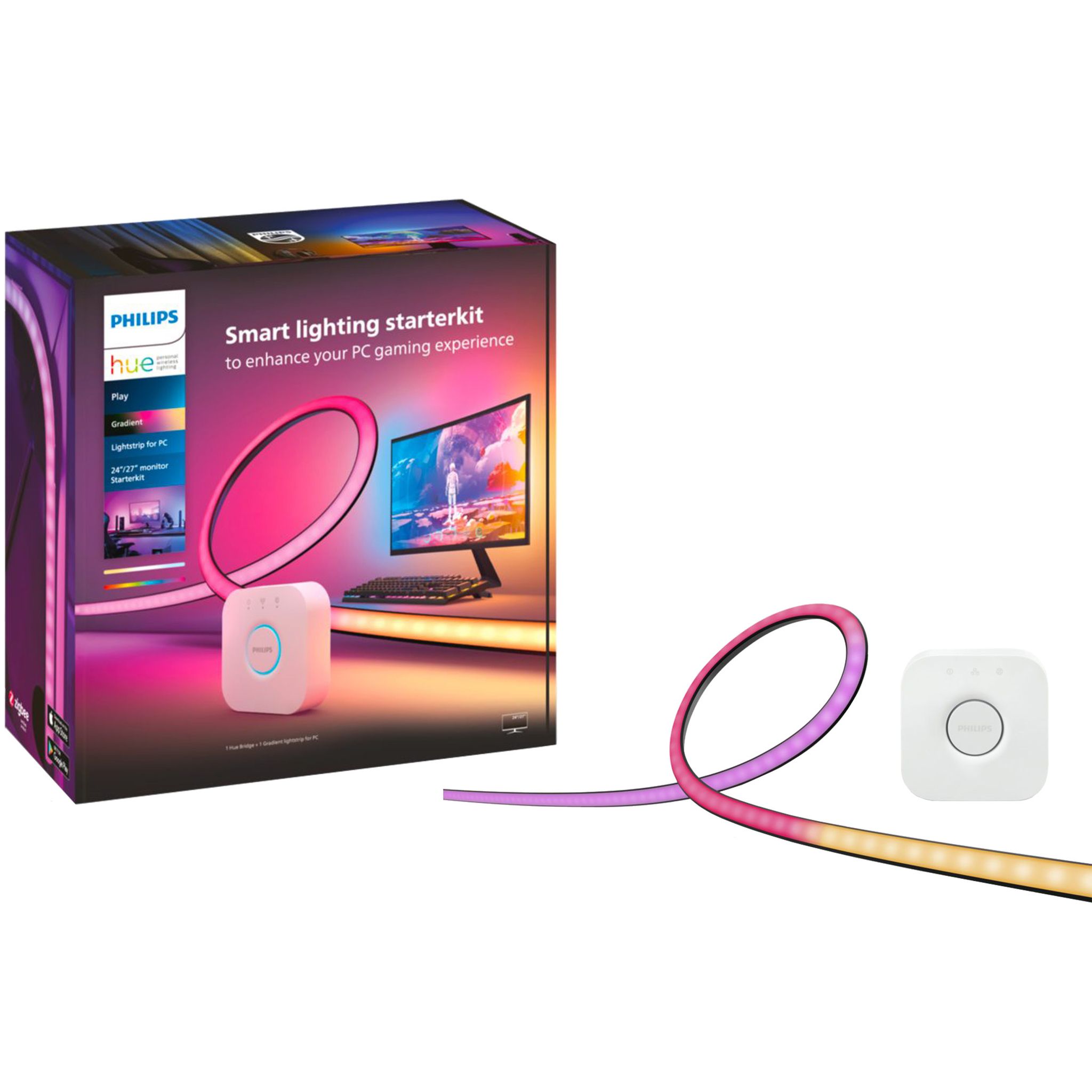 Philips Hue Play Gradient PC Lightstrip 24-27"" + Hue Bridge - Bild 4
