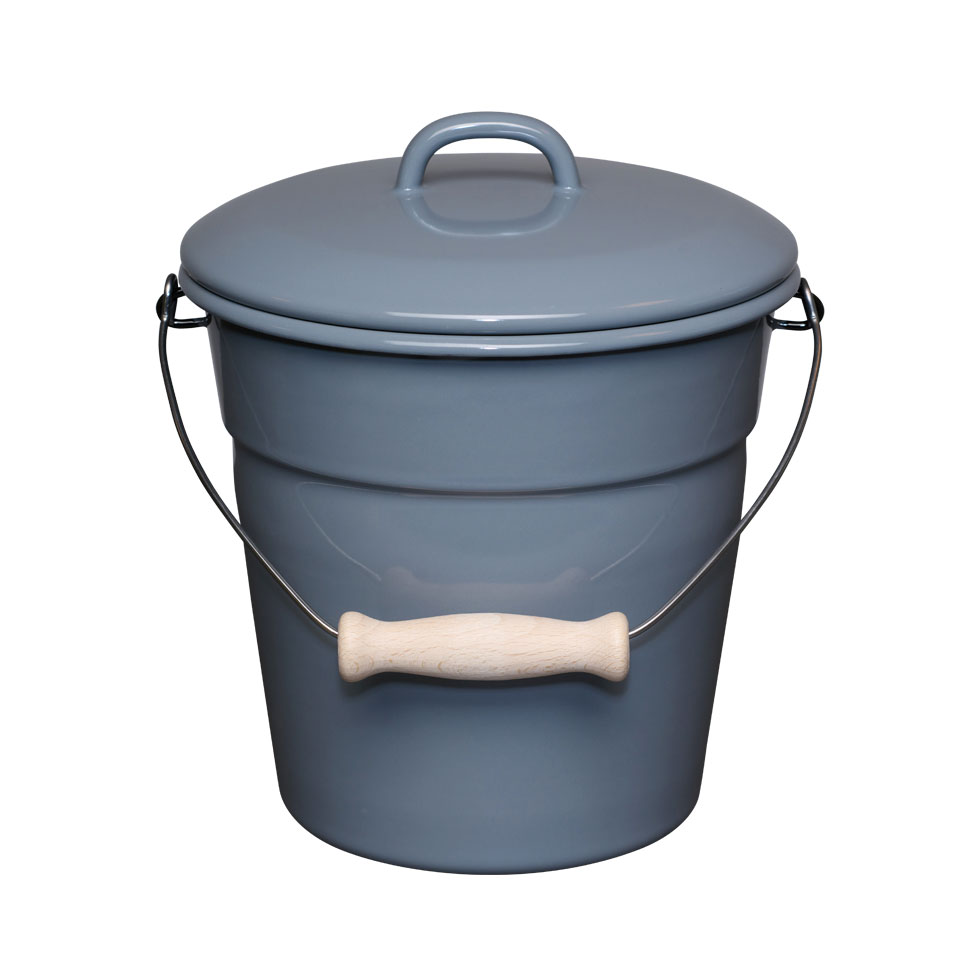 RIESS Cubo multiusos con tapa 20cm Pure Grey gris