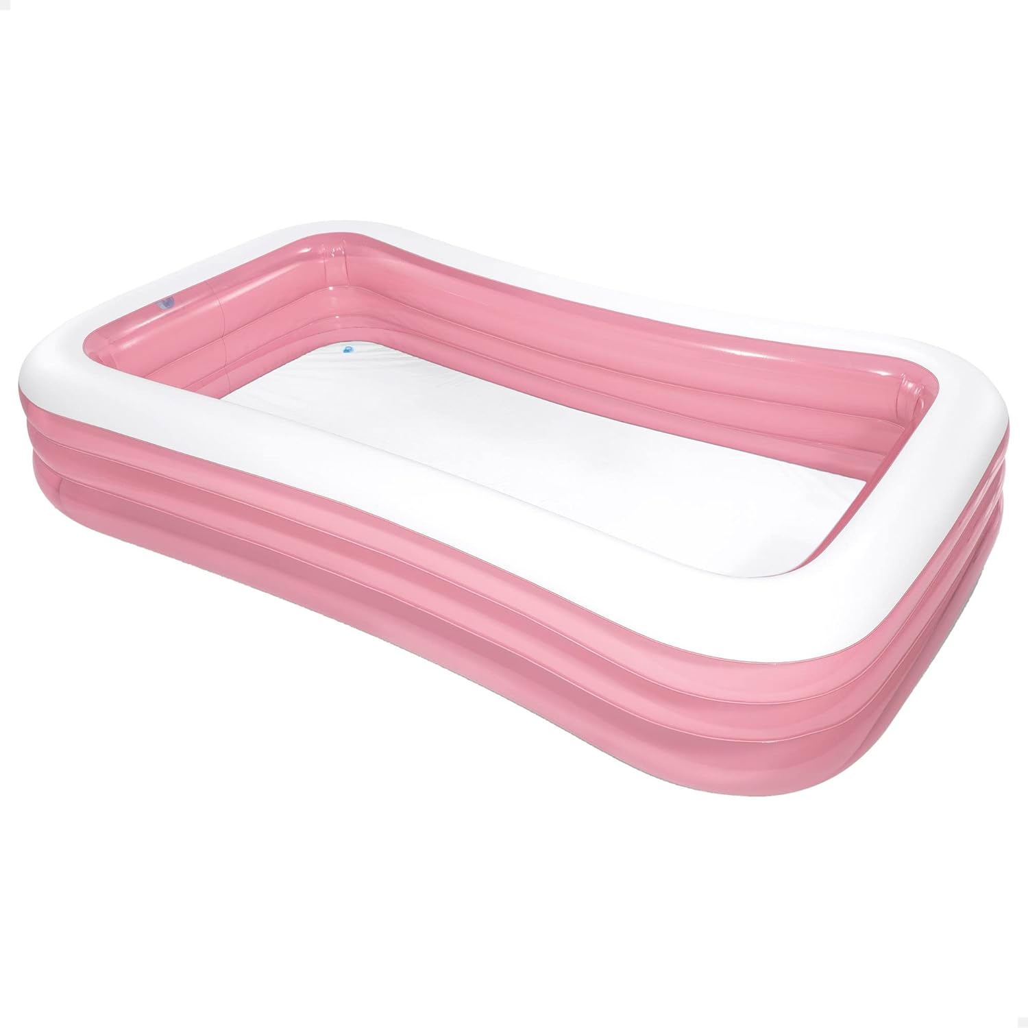 Piscina hinchable rectangular INTEX color rosa, para niños y niñas, piscinas infantiles, medidas 305x183x56cm, capacidad 1050L, incluye parche de reparación