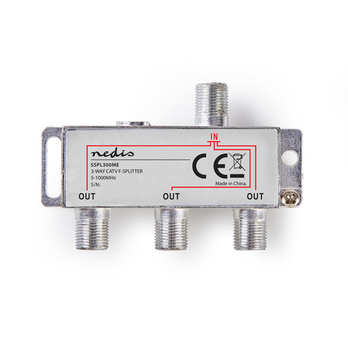 Nedis CATV-Splitter Typ F G Anancia max. - 6.8 dB, Antennenkabel - Bild 4