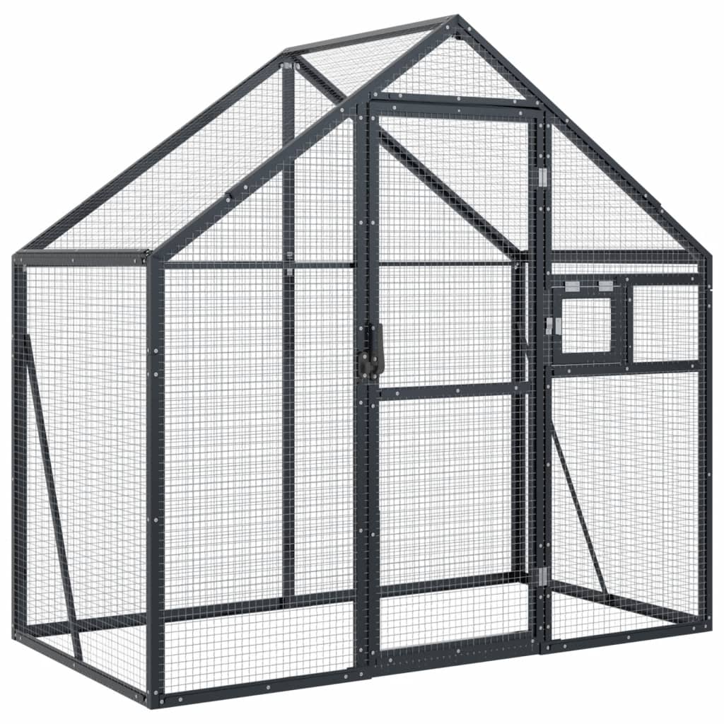 Vidaxl Anthrazit - Voliere 179X100x185 Cm Aluminium